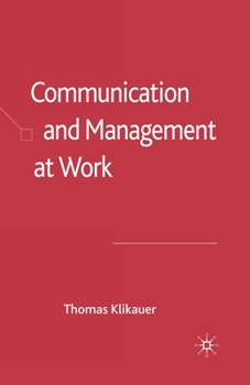 Paperback Communication and Management at Work Book
