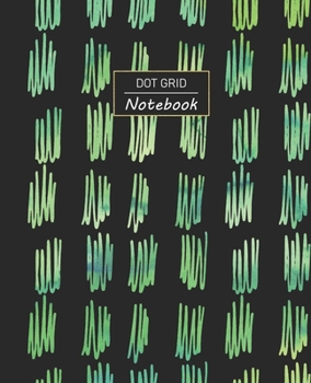 Dot Grid Notebook: Dotted Grid Notebook/Journal | Abstract Marker Green Grass Scribble | 100 Pages | 7.5" x 9.25" | Children Kids Girls Teens Women | Perfect For School