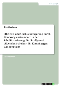Paperback Effizienz- und Qualitätssteigerung durch Steuerungsinstrumente in der Schulfinanzierung für die allgemein bildenden Schulen - Ein Kampf gegen Windmühl [German] Book