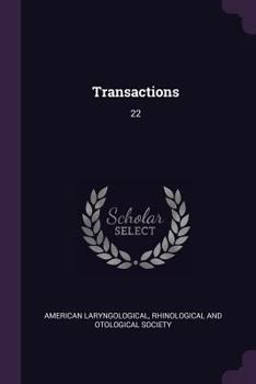 Paperback Transactions: 22 Book