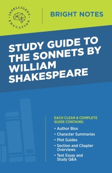 Paperback Study Guide to The Sonnets by William Shakespeare Book