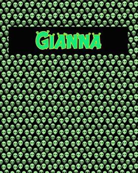 Paperback 120 Page Handwriting Practice Book with Green Alien Cover Gianna: Primary Grades Handwriting Book