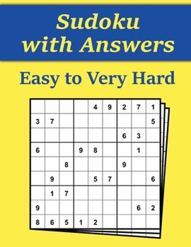 Paperback Sudoku With Answers: Easy To Very Hard Large Print Puzzle Book For Seniors [Large Print] Book