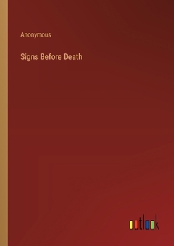 Paperback Signs Before Death Book