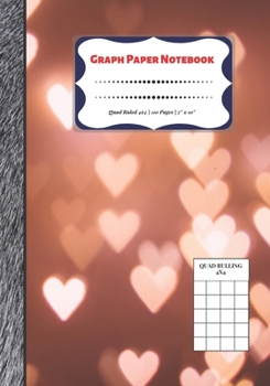 Paperback Graph Paper Notebook: Quad Ruled 4x4 - 110 Pages - 7" x 10" Squared Graphing Paper * Blank Notebook * Grid Paper * Softback ...(Composition Book