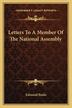 Paperback Letters To A Member Of The National Assembly Book