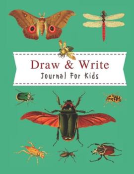 Paperback Draw & Write Journal For Kids: 8.5"x11" (21.59cm x 27.94cm) Bug Insects Themed Drawing Sketchbook & Primary K-3 Handwriting Paper For Storybook Writi Book