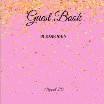Guest Book- Pastel Pink - For any occasion - 66 color pages -8.5x8.5 Inch