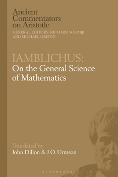 Paperback Iamblichus: On the General Science of Mathematics Book