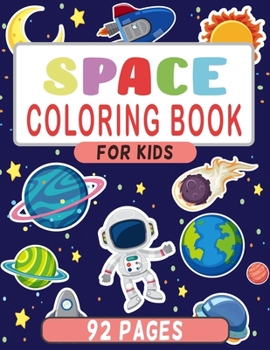 Paperback Space Coloring Book For Kids: Fantastic Outer Space and Planets Coloring Book