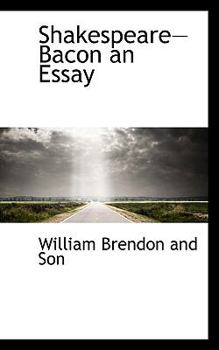 Paperback Shakespearebacon an Essay Book