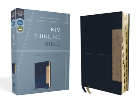 Imitation Leather Niv, Thinline Bible, Leathersoft, Blue, Red Letter, Thumb Indexed, Comfort Print Book