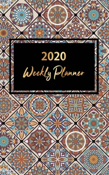 Weekly Planner: 1 Year Pocket Planner Organizer: Monthly and Weekly Calendar Schedule Organizer and Hand Lettering Notebook, Planner Organizer. Mandala Pattern Cover Design