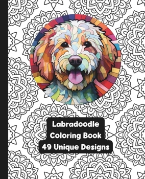 Paperback Labradoodle - Dog - Adult Coloring Book - 49 Unique Designs Book