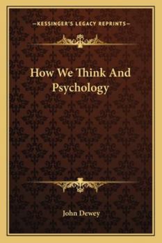 Paperback How We Think And Psychology Book