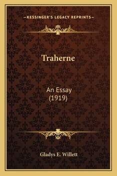 Paperback Traherne: An Essay (1919) Book