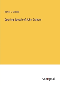 Paperback Opening Speech of John Graham Book