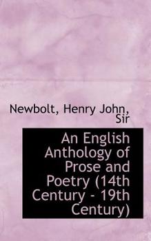Paperback An English Anthology of Prose and Poetry (14th Century - 19th Century) Book