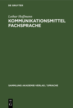 Hardcover Kommunikationsmittel Fachsprache [German] Book