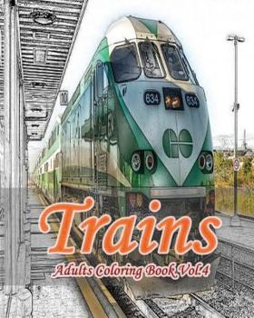 Paperback Trains Adult Coloring Book