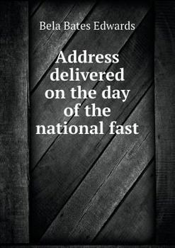 Paperback Address delivered on the day of the national fast Book