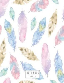 Notebook: Feather cover and Dot Graph Line Sketch pages, Extra large (8.5 x 11) inches, 110 pages, White paper, Sketch, Draw and Paint