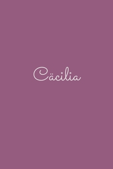 Cäcilia: notebook with the name on the cover, elegant, discreet, official notebook for notes, dot grid notebook,