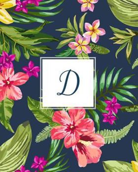 Paperback D: Tropical Floral, 150 Pages, 8" x 10" Book