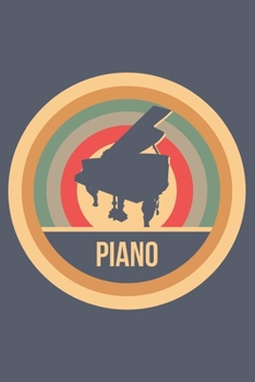 Piano: Retro Vintage Notebook 6 x 9 (A5) Graph Paper Squared Journal Gift for Pianists And Piano Lovers (108 Pages)