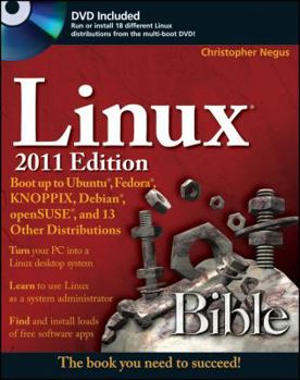 Paperback Linux Bible: Boot Up to Ubuntu, Fedora, KNOPPIX, Debian, openSUSE, and 13 Other Distributions [With DVD] Book