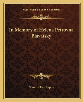 Paperback In Memory of Helena Petrovna Blavatsky Book