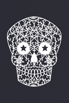 Notes: A Blank Guitar Tab Music Notebook with White Papercut Sugar Skull Cover Art