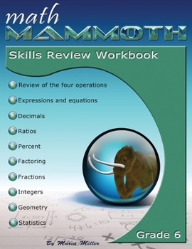 Paperback Math Mammoth Grade 6 Skills Review Workbook Book