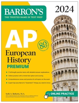 Paperback AP European History Premium, 2024: 5 Practice Tests + Comprehensive Review + Online Practice Book