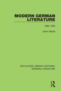 Paperback Modern German Literature: 1880-1950 Book