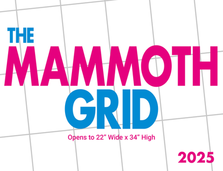 Calendar 2025 Mammoth Grid Deluxe Wall Calendar Book