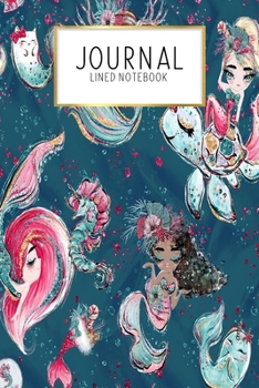 Journal Lined Notebook: Mermaid Christmas Ocean Adventure Holiday | Blank Lined Journal | Gratitude Journal | 6" x 9" 100 Pg |Motivational Quotes | Self-Care | Diary | Gift