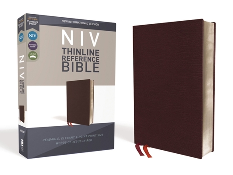 Bonded Leather NIV, Thinline Reference Bible, Bonded Leather, Burgundy, Red Letter Edition, Comfort Print Book