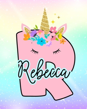 Rebecca: Girls Unicorn Journal to Write In | Personalized Journal