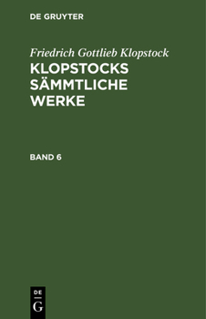 Hardcover Klopstocks sämmtliche Werke [German] Book