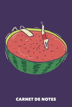 Carnet de Notes: Éclaboussure de melon d'eau A5 ligné - 120 pages pour les gens à la mode (violet) (French Edition)