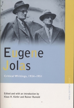 Paperback Eugene Jolas: Critical Writings, 1924-1951 Book