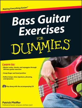 Paperback Bass Guitar Exercises for Dummies [With CD (Audio)] Book