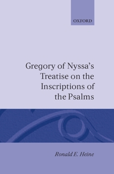 Hardcover Gregory of Nyssa's Treatise on the Inscriptions of the Psalms Book