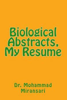 Paperback Biological Abstracts, My Resume Book