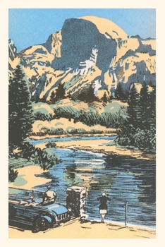 Paperback Vintage Journal Scenic Vista Woodcut Book