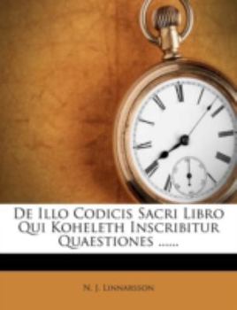 Paperback de Illo Codicis Sacri Libro Qui Koheleth Inscribitur Quaestiones ...... [Latin] Book