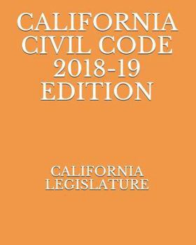 Paperback California Civil Code 2018-19 Edition Book