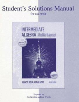 Paperback Intermediate Algebra Student's Solutions Manual: A Real-World Approach Book