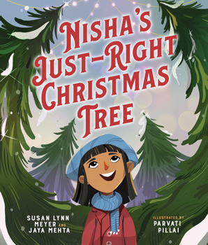 Hardcover Nisha's Just-Right Christmas Tree Book